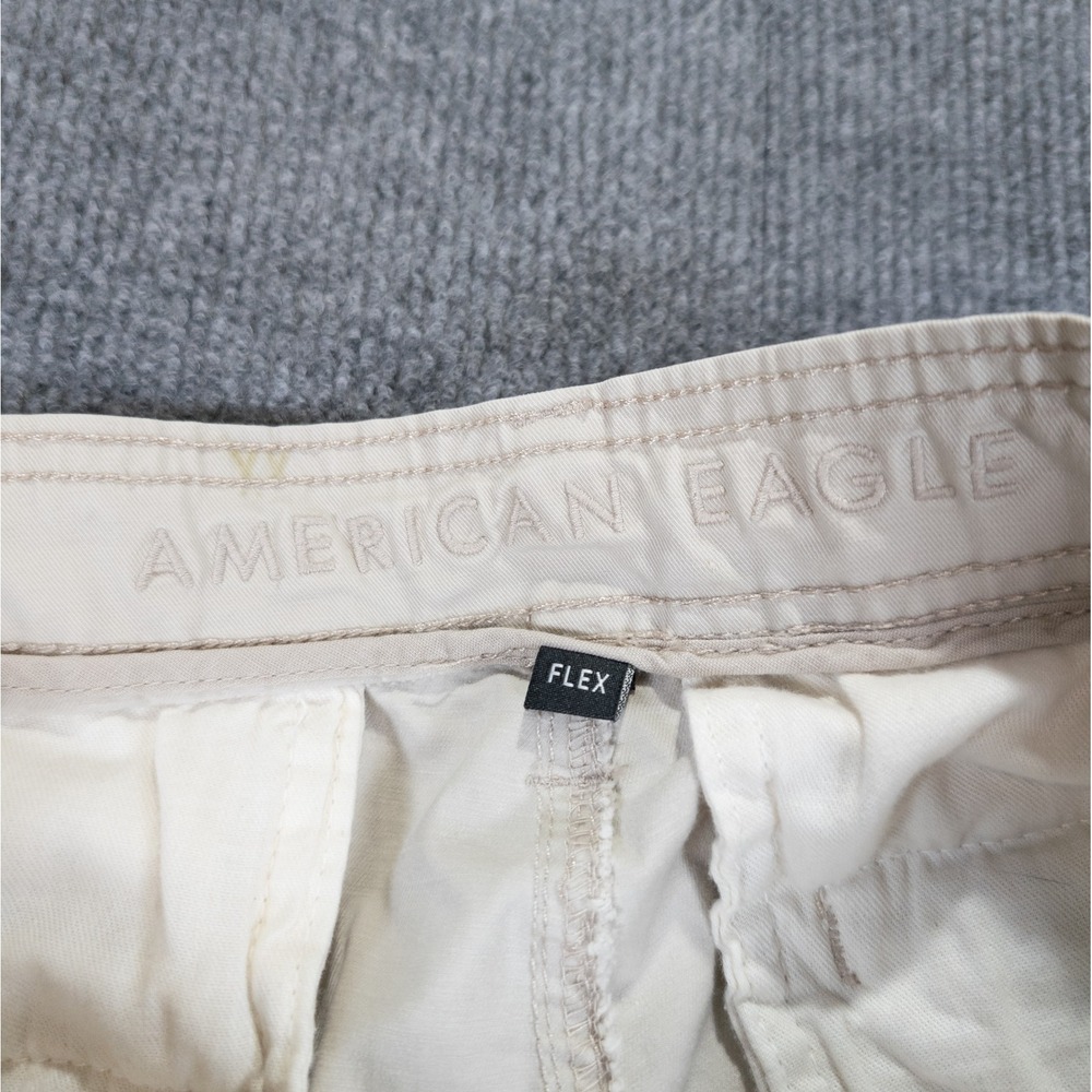 American Eagle Slim Lived-In Cargo Pants Mens 32x30 Tan Khaki Utility Trousers - Picture 4 of 15